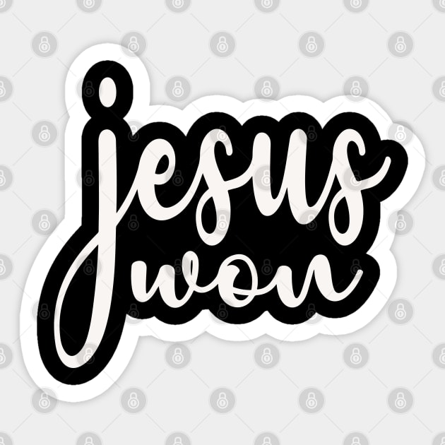 Funny Jesus won Sticker by MManoban